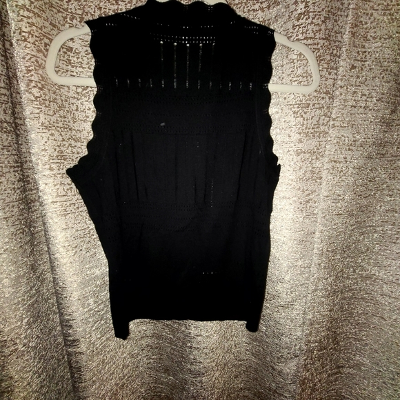 10 Crosby Derek Lam Black Ruffled Tank Top - Picture 9 of 9